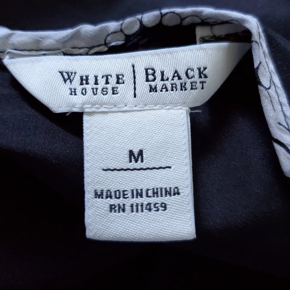 White House Black Market (Medium Black with white designs) - Picture 6 of 7